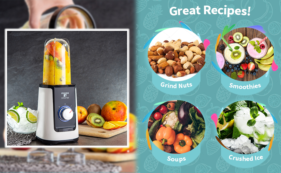 personal smoothie blender with blend and grind cups for smoothies protein shakes coffee and spices