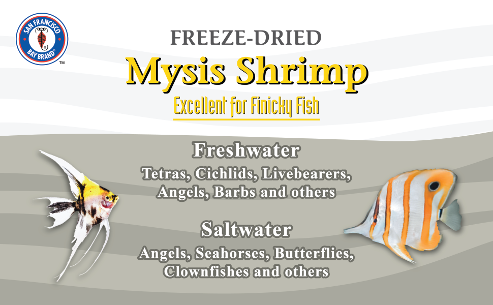freeze dried mysis shrimp suitable for freshwater and saltwater fish