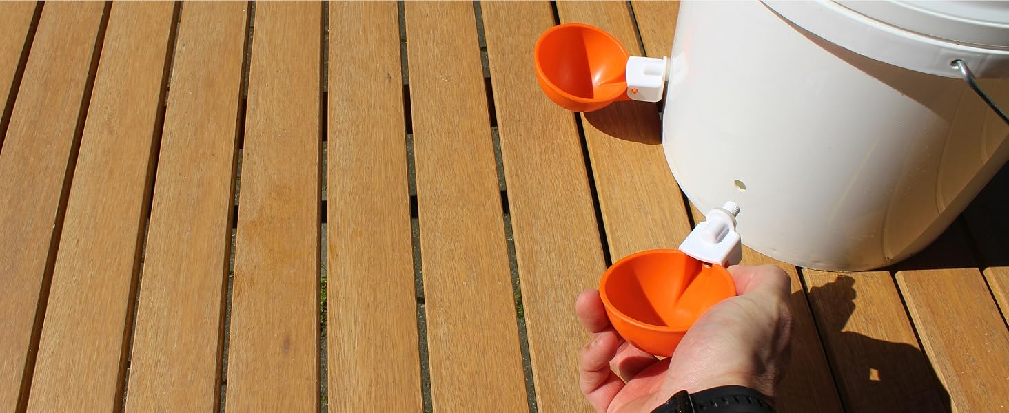 duck waterer, duck water feeder, duck water cups