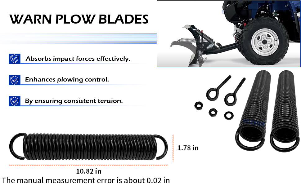 WARN 71494 Powersports ATV Heavy Duty Snow Plow Trip Spring