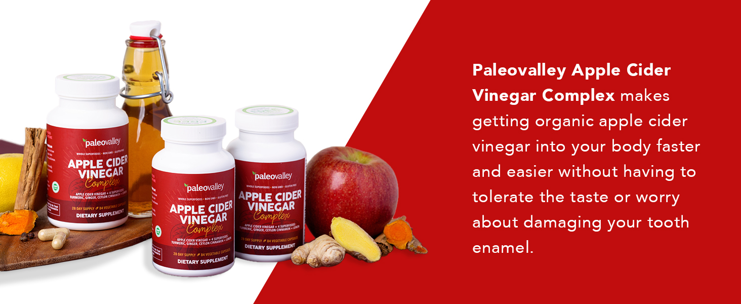 apple cider vinegar complex health supplement paleovalley gut health workout fitness