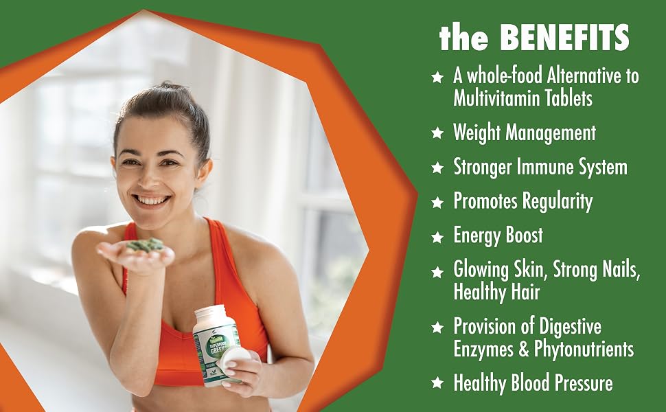 woman holding pills with highlights of product