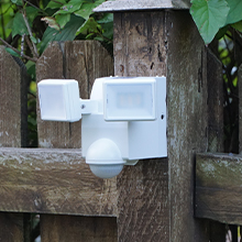 Led motion security sensor battery beams light outdoor shed detection wireless garage basement deck