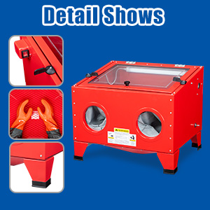 25 Gallon Bench Top Portable Sand Blaster Cabinet Kit