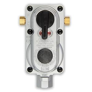 Flame King ACR6a 2-Stage Auto Changeover LP Propane Gas Regulator for RVs, Vans, and Trailers