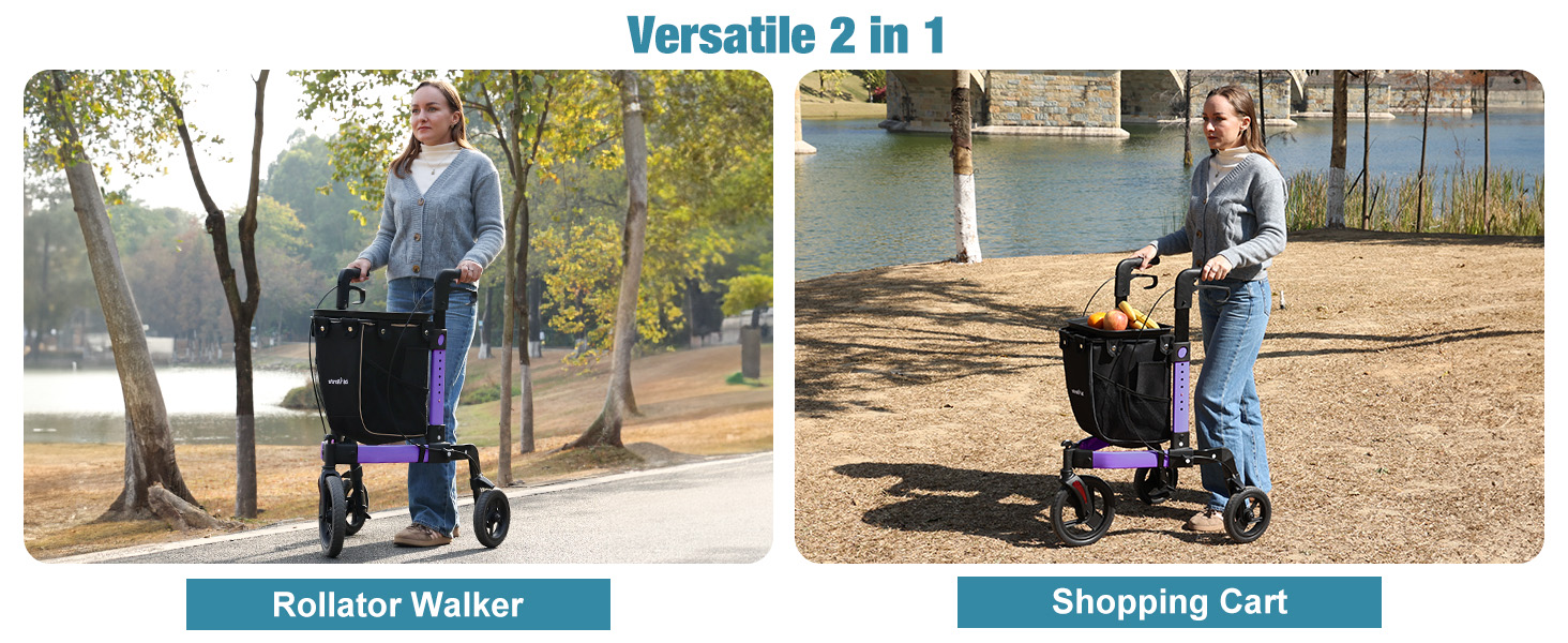 Foldable Rollator Walker for Seniors
