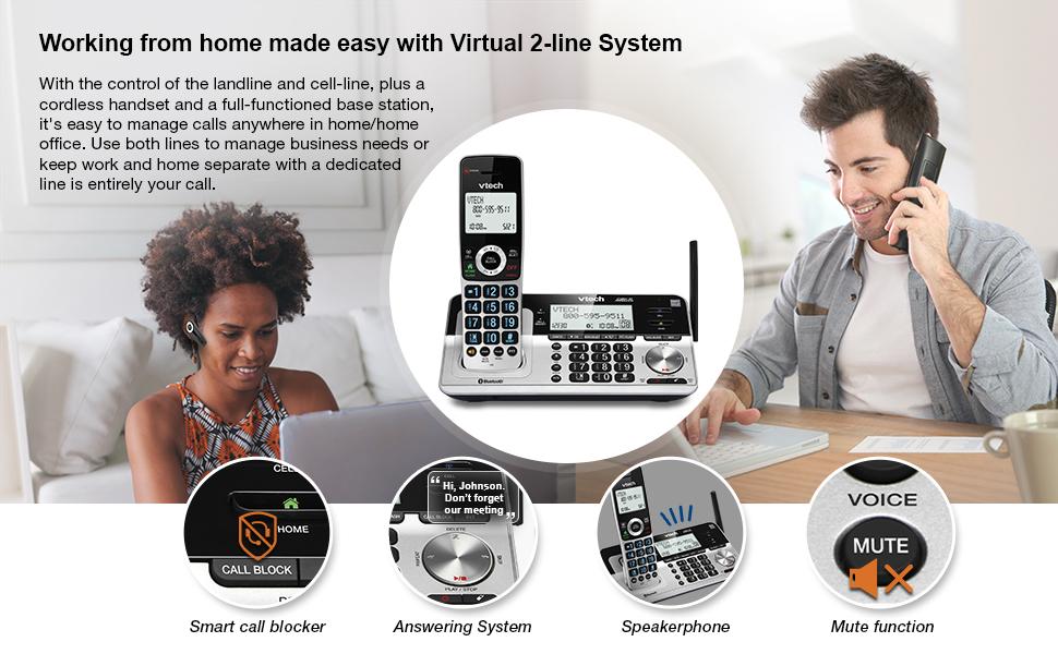 WFH with virtual 2 line system