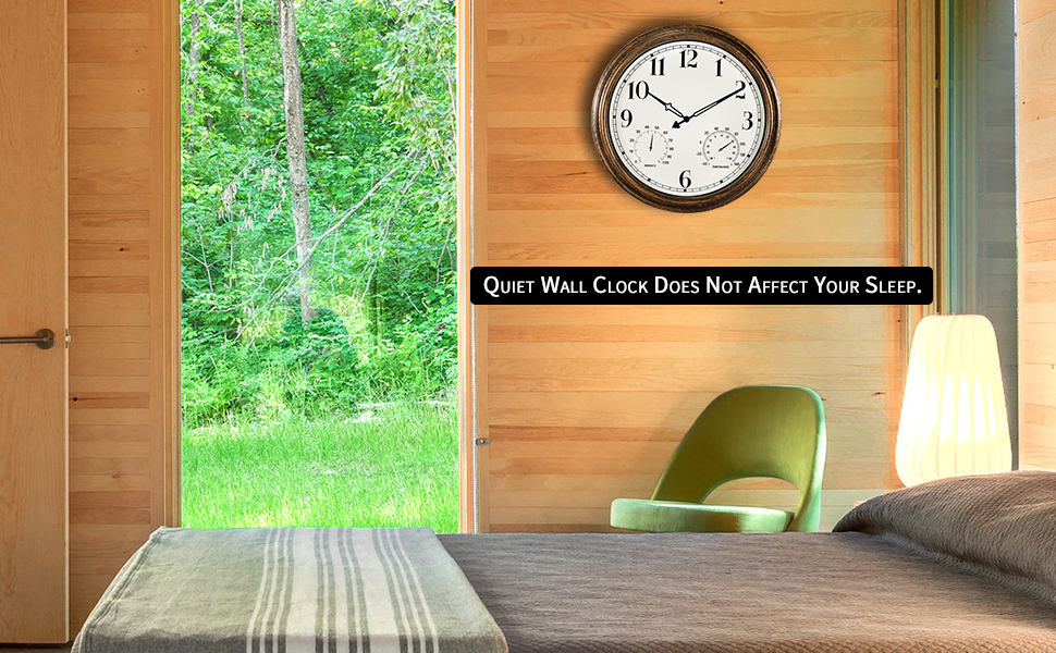 16 Inch Large Outdoor Wall Clock