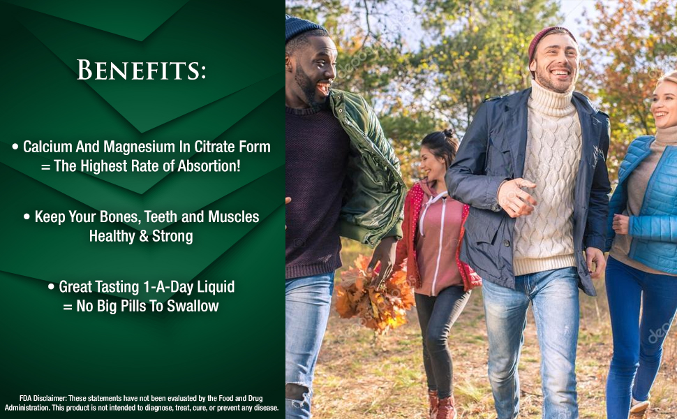 calcium and magnesium in citrate form bones teeth and muscles