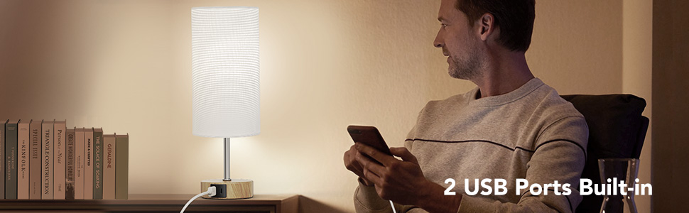 touch table lamp with usb ports