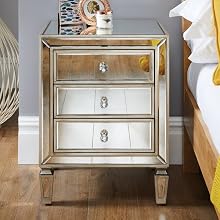 Full shot of venetian bedside table