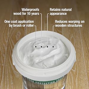 Roxil Wood Protection Cream provides complete protection for wooden surfaces
