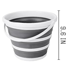 Eurow 10L (2.6 Gallon) Indoor and Outdoor Collapsible Bucket