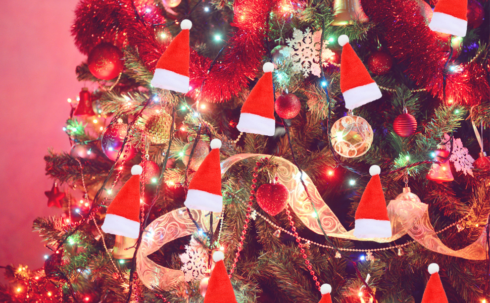 Party Wine Bottle Cork 20pcs Christmas Mini Santa Hats