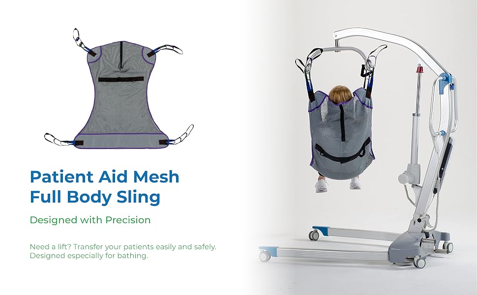 Patient Aid Mesh Full Body Sling - Designed with Precision
