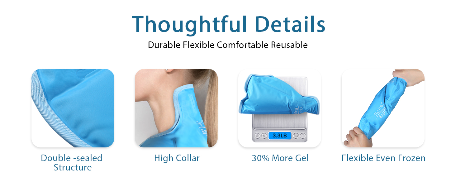 High collar ice wrap for neck