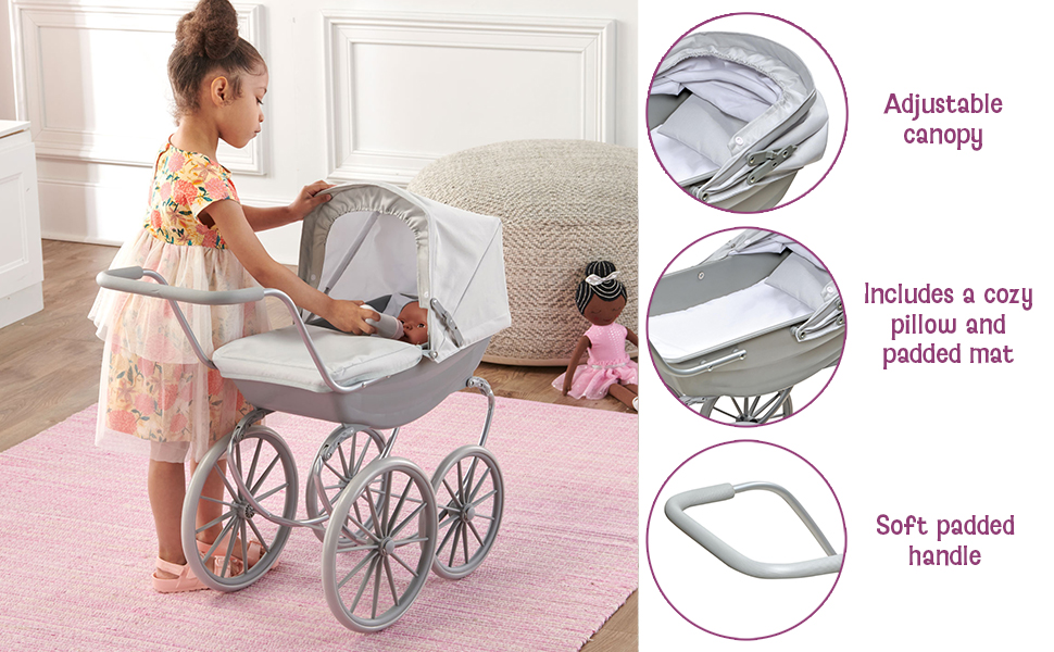 Doll stroller Pram buggy for 18 inch dolls gifts for girls