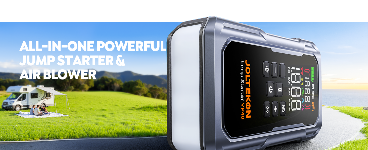 ALL-IN-ONE POWERFUL JUMP STARTER &amp;amp; AIR BLOWER