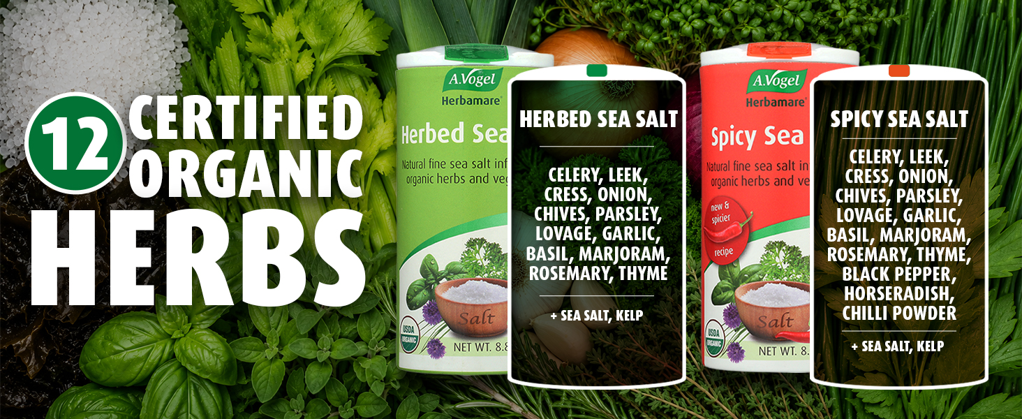herbed sea salt, spicy sea salt
