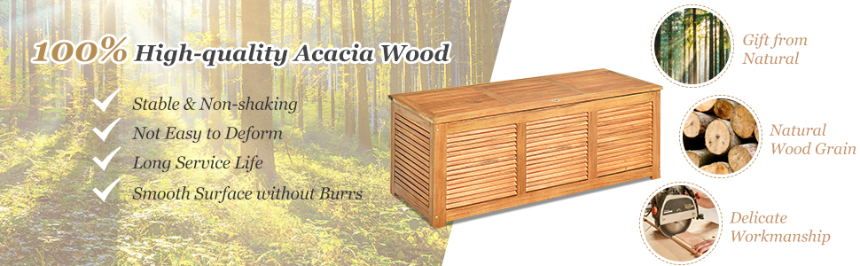 wooden storage bench