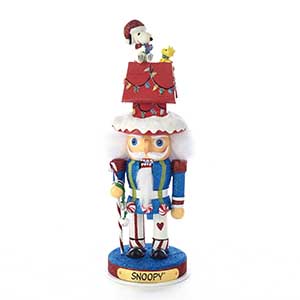 12-Inch Hollywood Peanuts Nutcracker and Snoopy Dog House