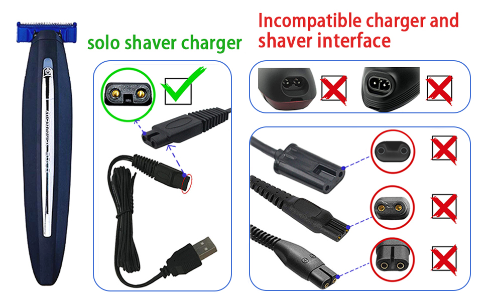 Microtouchse Shaver Charger Solo Trimmer Charging line Microtouches Shaver power cord