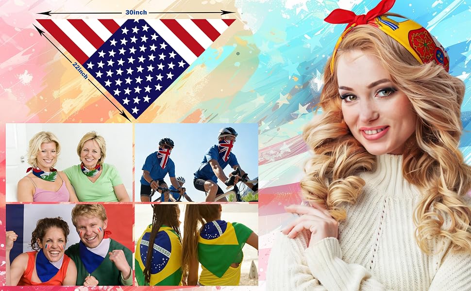 Multi-Country Flag Bandanas