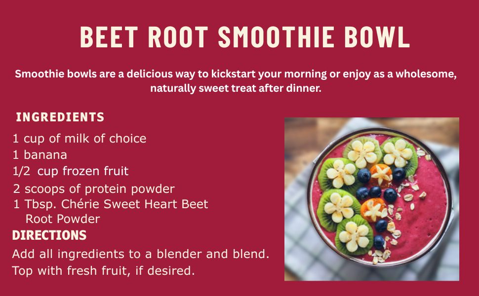 Beet root smoothie bowl recipe