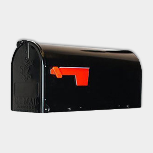Mailbox Post System Vinyl PVC Plastic White Post with Black Mailbox