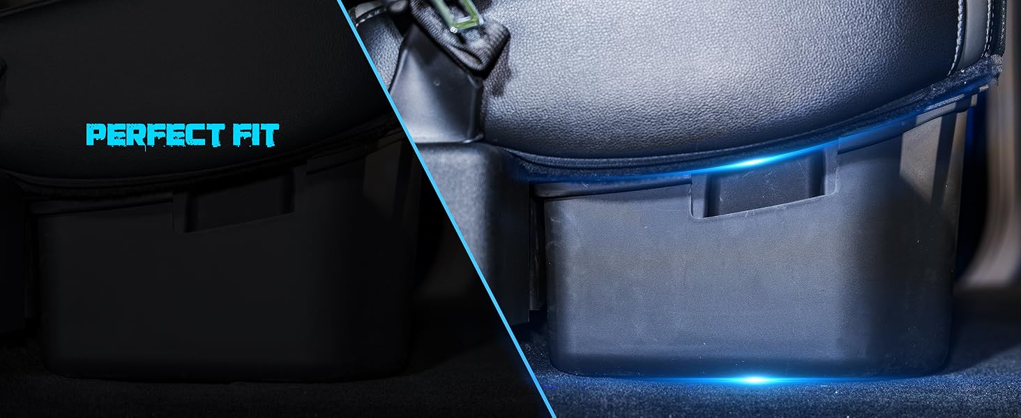 WHALEMOTOR Under Seat Storage Box F150 Compatible with 2015-2023 Ford F150 SuperCrew Cab &amp; Crew Cab