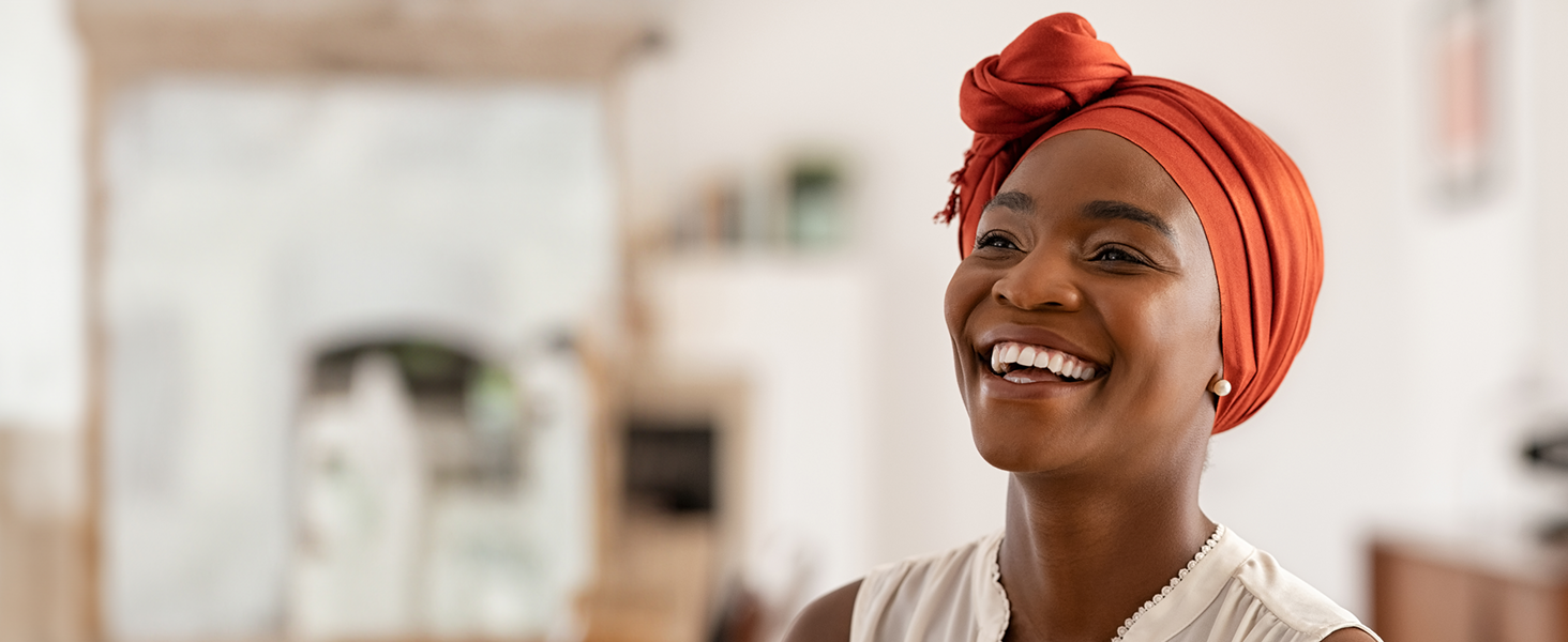 woman smiling