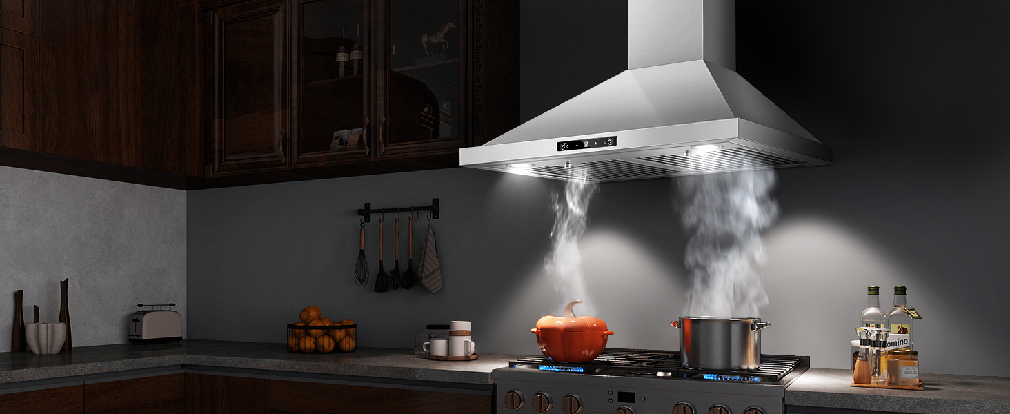wall mount kitchen hood