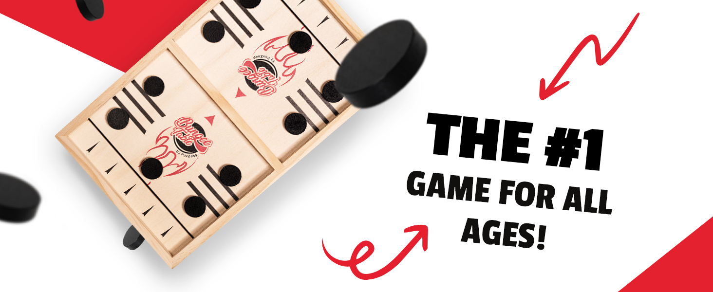 Bungee Table Fast Sling Puck Game - The number 1 game for all ages!