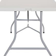 Office Star Resin Multipurpose Center Fold Table with Wheels, 5 Feet