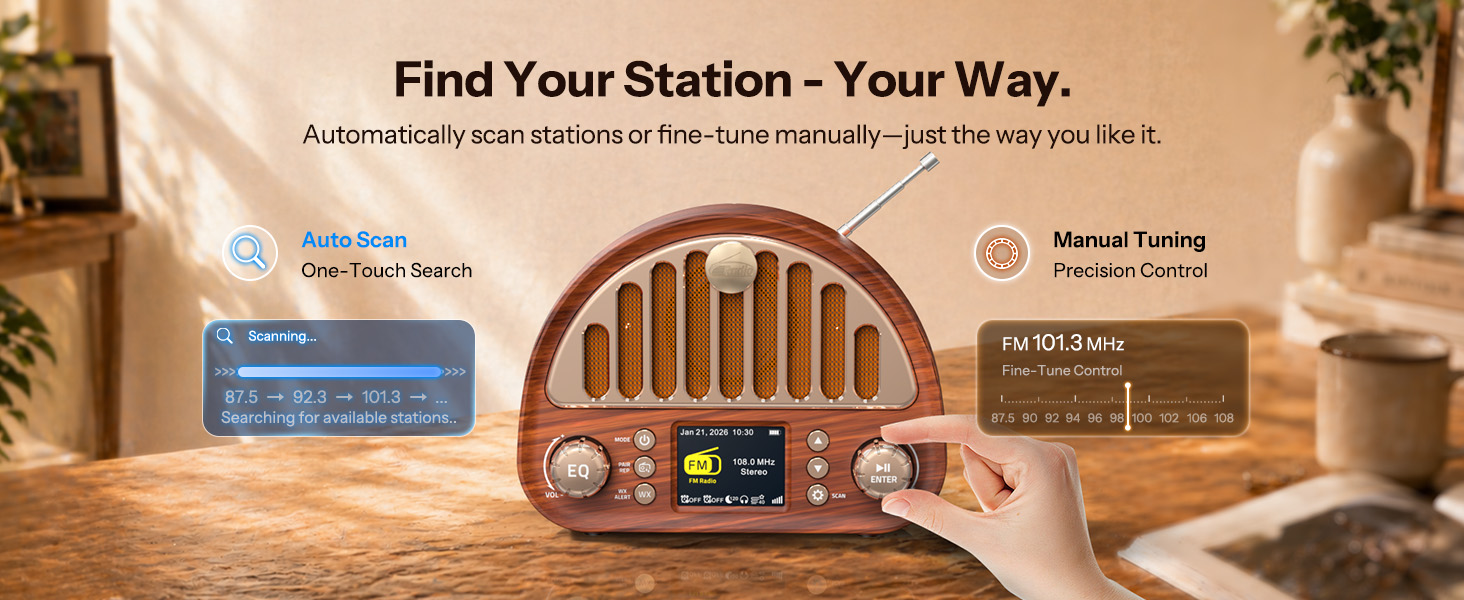 Auto scan or manual tuning