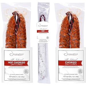 chorizo fuet ham