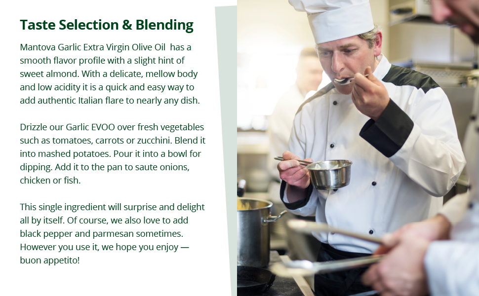 Mantova Italian Food Chef Tasting Extra Virgin Olive Oil