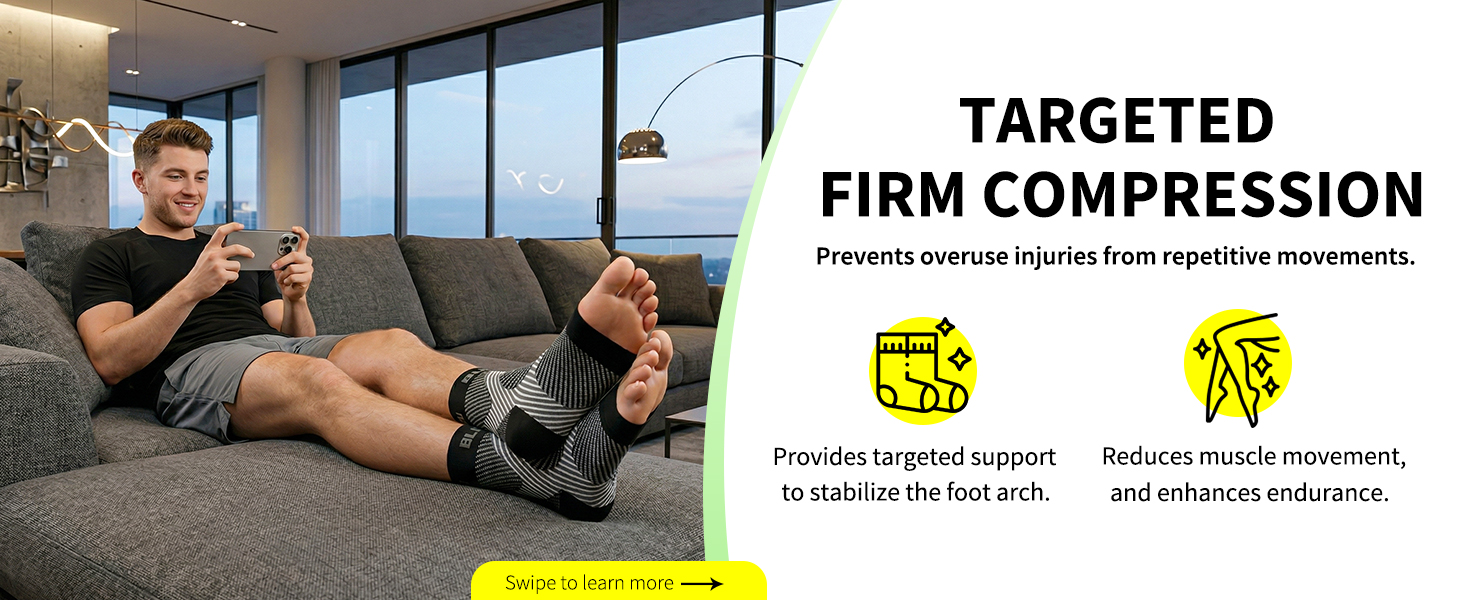 Ankle Brace Foot Compression Socks Sleeves Toeless Footless plantar fasciitis Tendonitis Arthritis