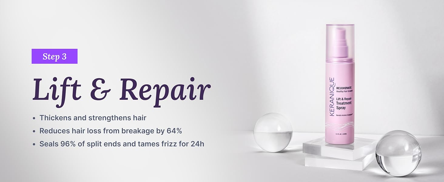 instant volume lift and repair split end hair spray growth regrowth