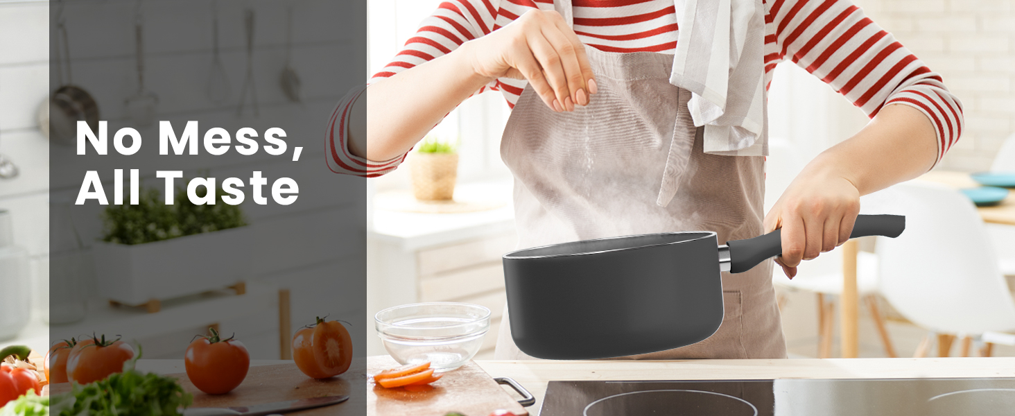 sauce pan with lid,utopia kitchen,soup pot,non stick sauce pan
