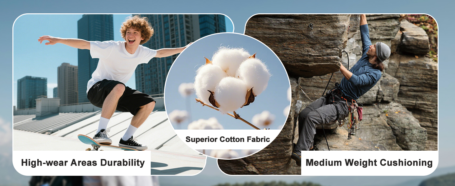 Performance for:running, outdoor sports, work boots,gym workouts,cycling,camping