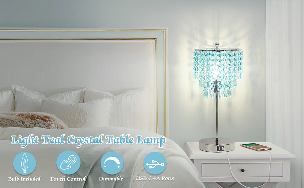 touch crystal table lamp bedroom