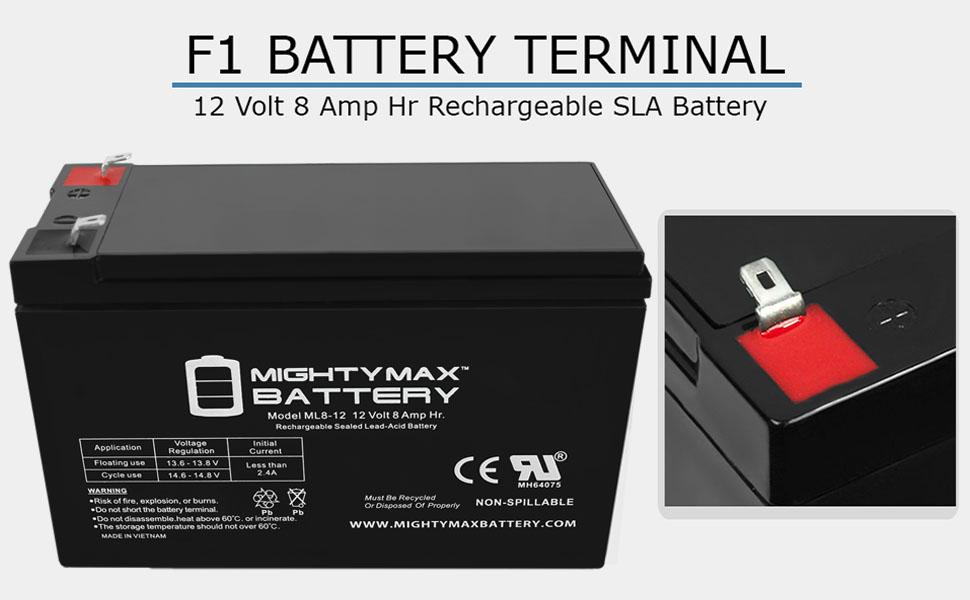 replacement battery for scooter mighty max ml8-12 ub1280 replacement battery for alarm fios lighting