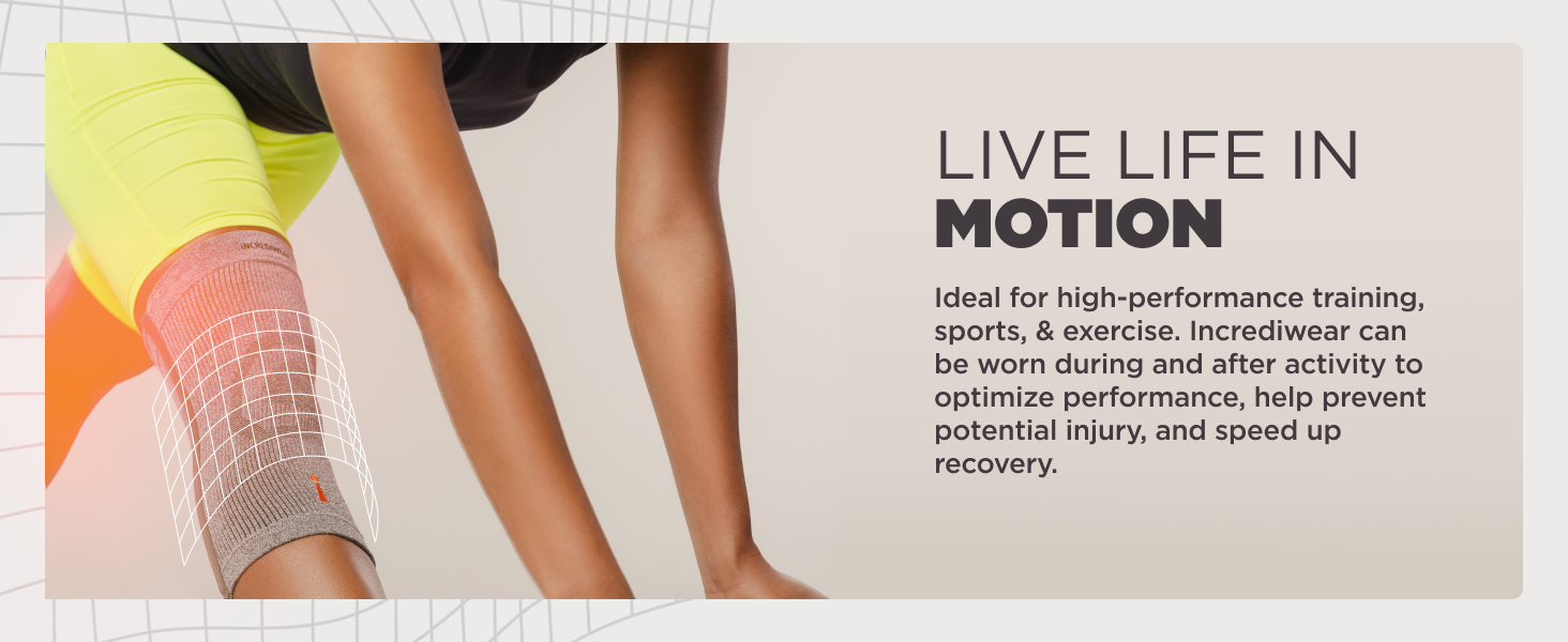 Compression knee brace for training, sports recovery, ligament support, exercise injury prevention.