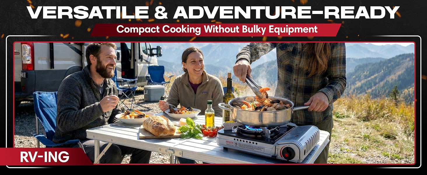 Wind Guard &amp;amp; Electronic Ignition - Portable Cooker &amp;amp; Burner Stove – 90235