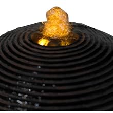 John Timberland Dark Sphere 35 1/2&amp;#34; High LED Pillar Bubbler Fountain