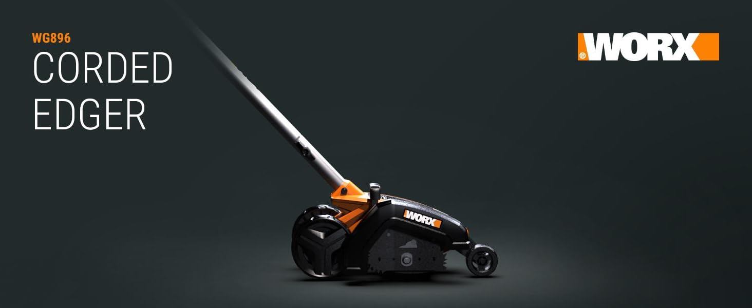 WORX WG896 12 Amp 2-in-1 Electric Lawn Edger, 7.5-Inch