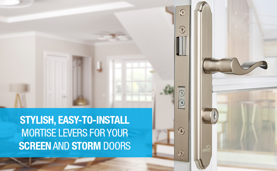 Stylish, easy to install mortise levers for your screen and storm doors