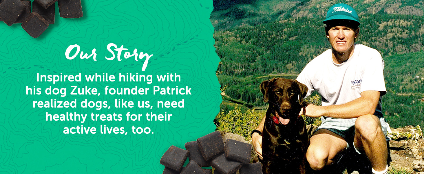 Photo talking about the story of Zukes training dog treats
