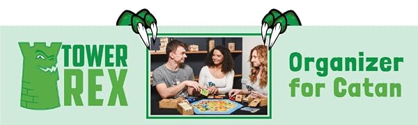 TowerRex for Catan organizer Kit and extensions Seafarers and Cities and Knights for Catan